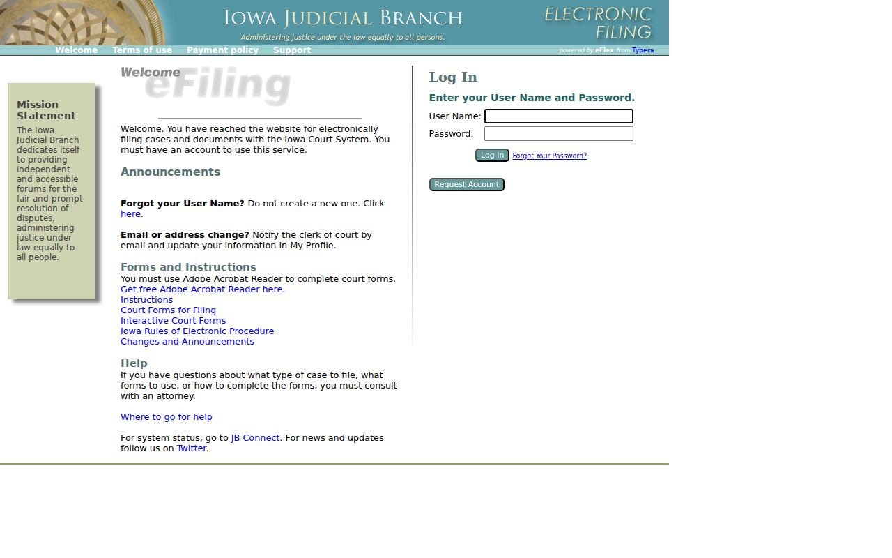 EDMS login for Polk County criminal court case documents